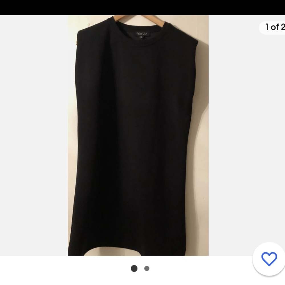 Rachel Zoe Black Dress With Shoulder Pads